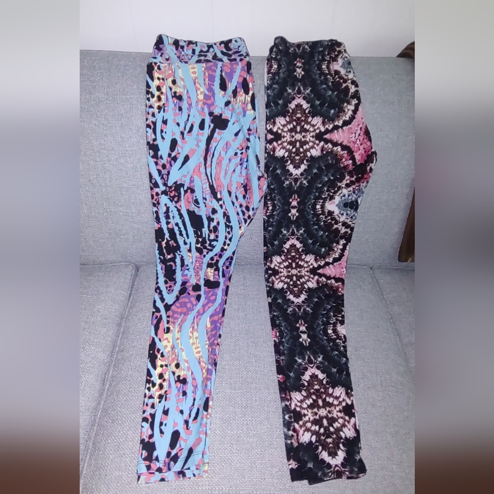 Firm Final!*Tie Dye Look Leggings(Plus)